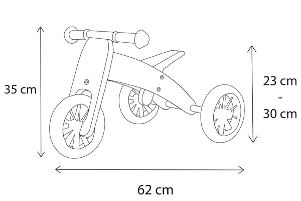 Drierad, hohe Variante.