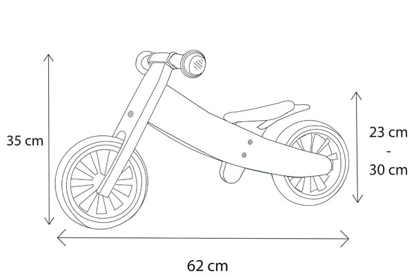 Laufrad, niedrigste Variante.