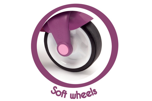 Ausgestattet mit lärmarme Räder.