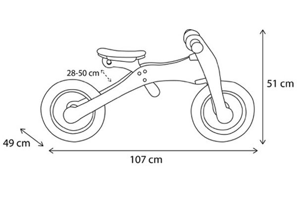 Für Kinder ab 2 Jahren als Zweirad zu verwenden.