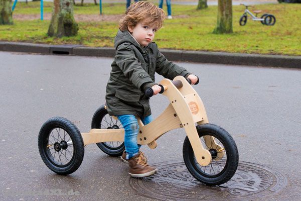 Mit zwei Reifen hinten bietet das Trybike extra Stabilität.