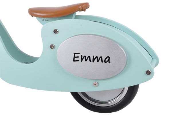 Namensaufkleber (2x) mit Wunschname Vespa Minze.