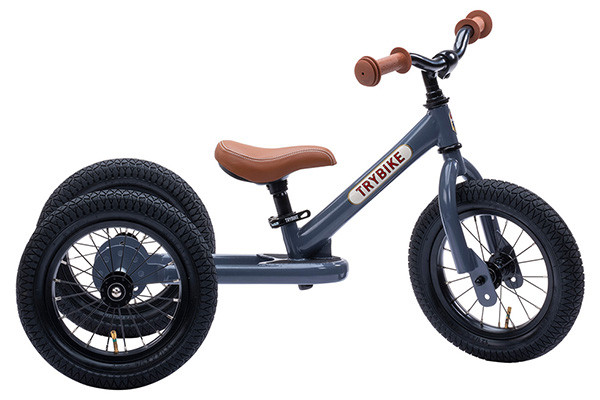 Trybike Steel Retro grau 2-in-1 laufrad